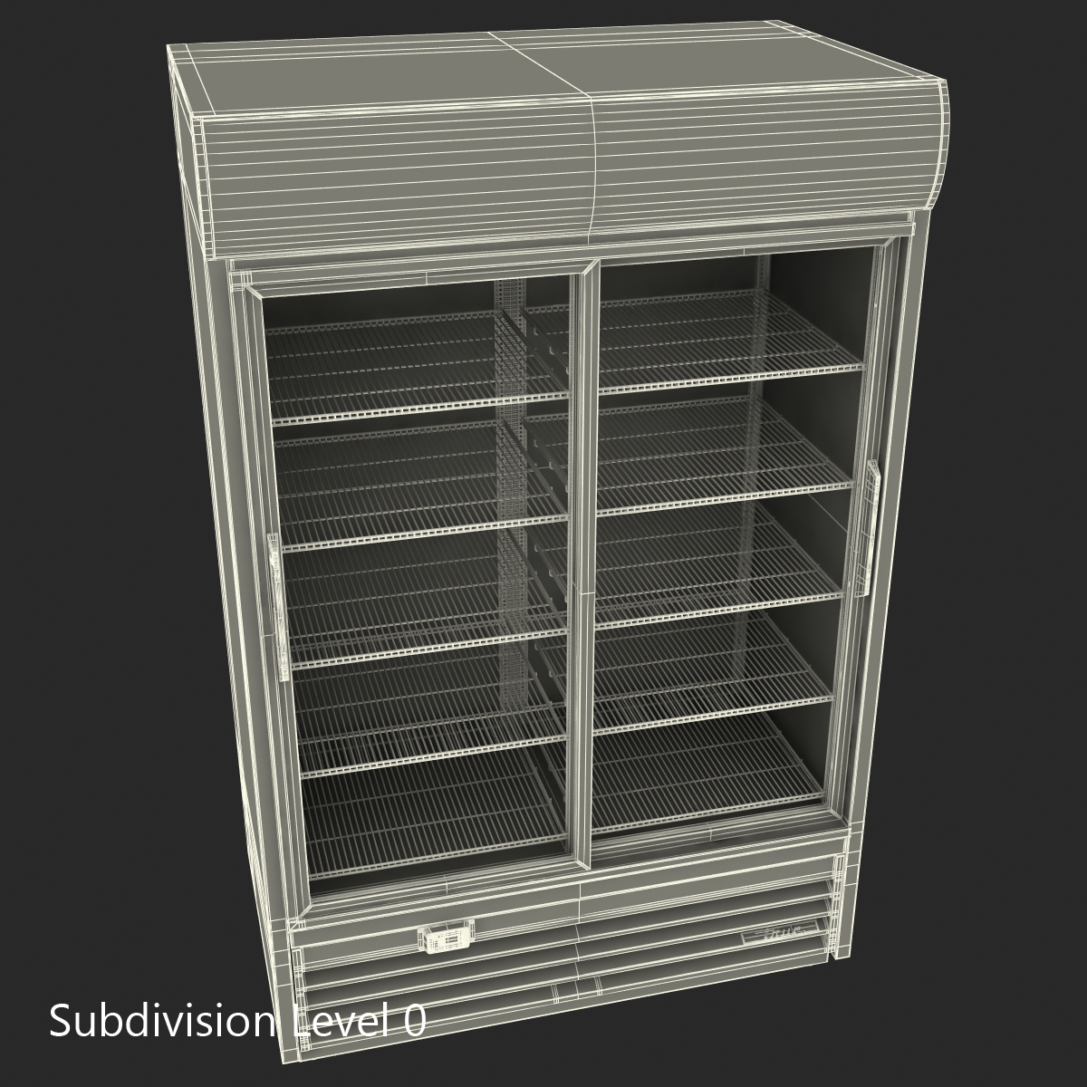 Sprite Double Door Display Refrigerator 3D model