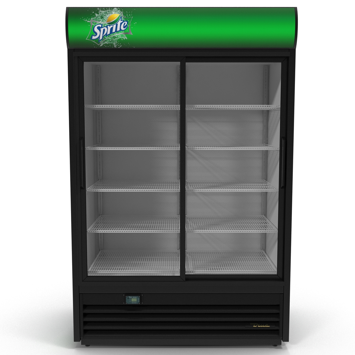 Sprite Double Door Display Refrigerator 3D model