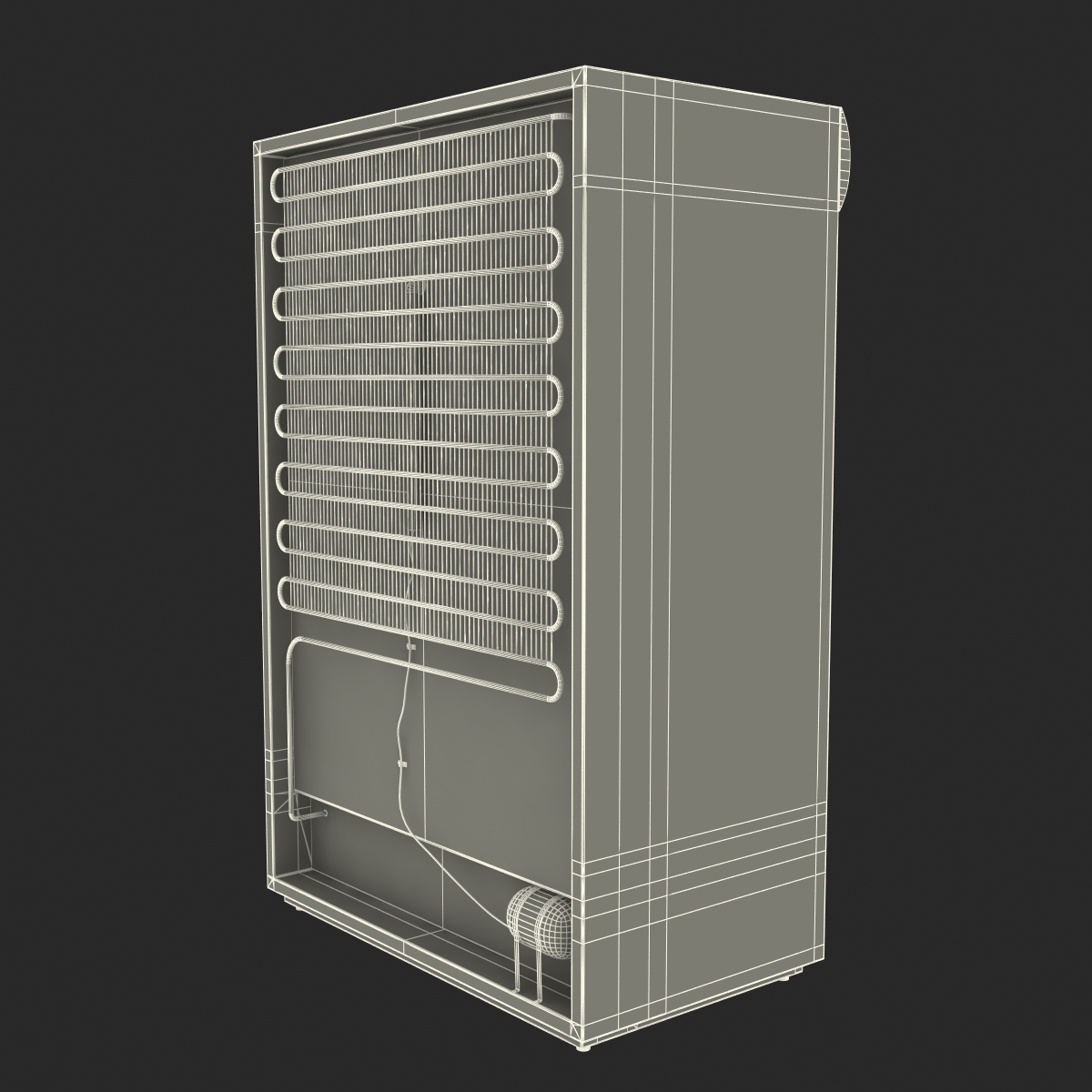 Sprite Double Door Display Refrigerator 3D model