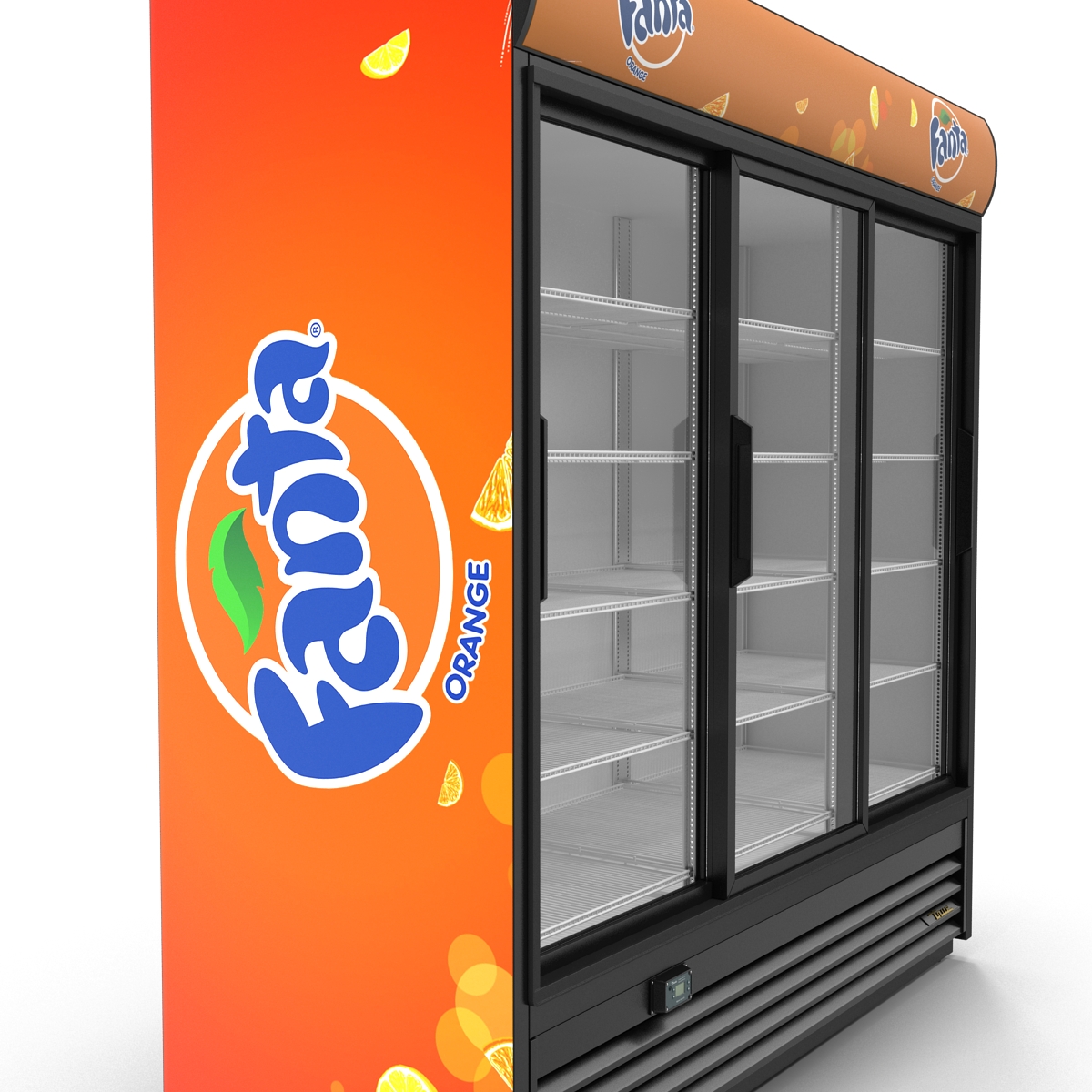 Fanta Three Door Display Refrigerator 3D