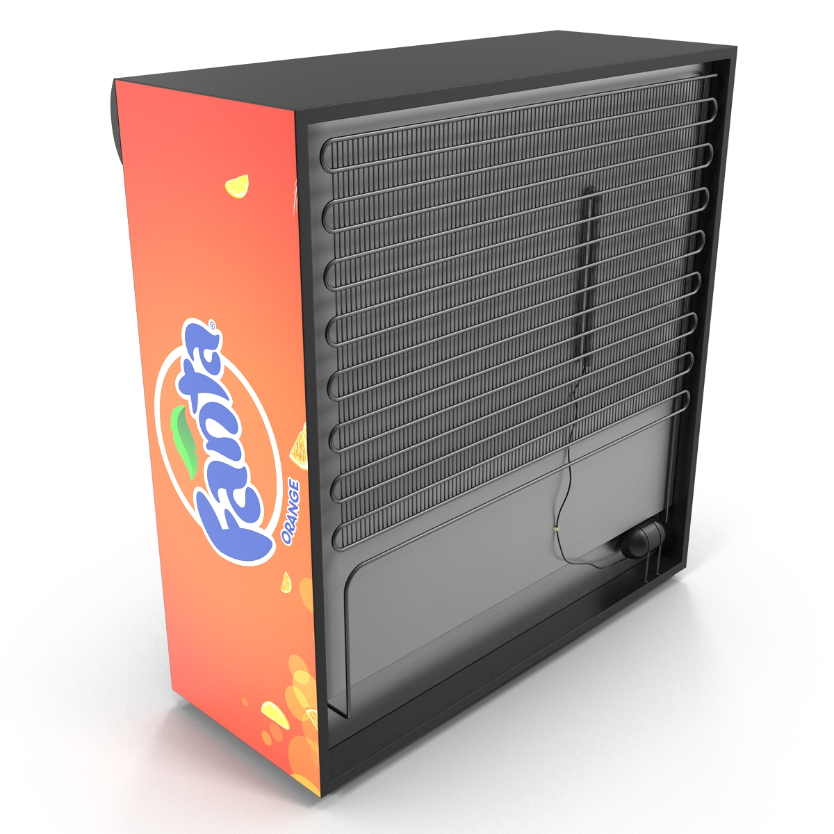 Fanta Three Door Display Refrigerator 3D