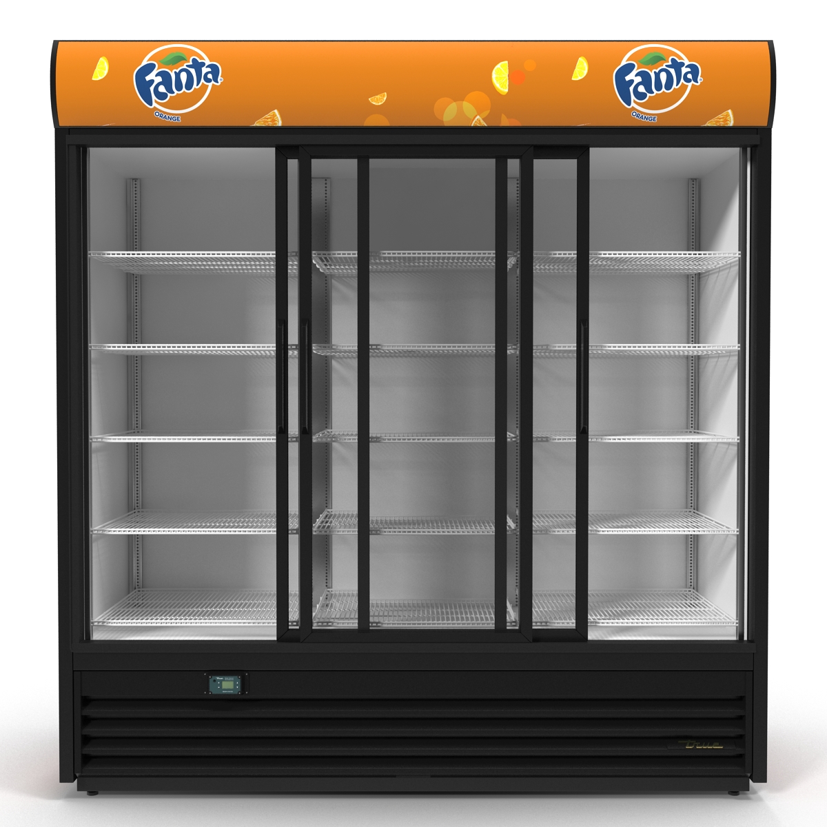 Fanta Three Door Display Refrigerator 3D