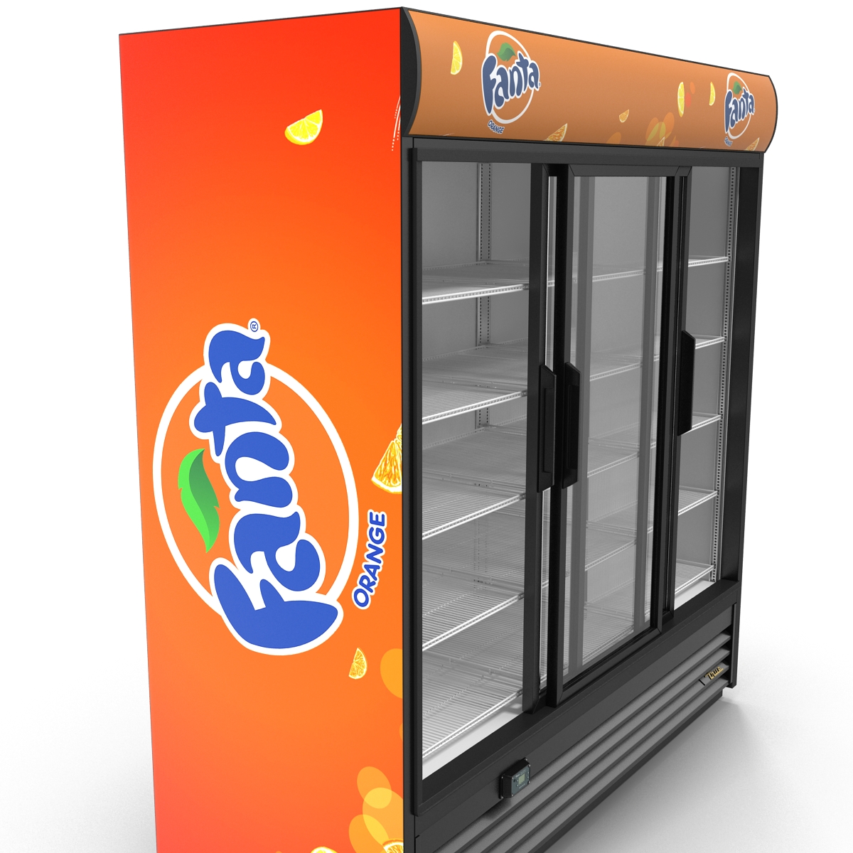 Fanta Three Door Display Refrigerator 3D