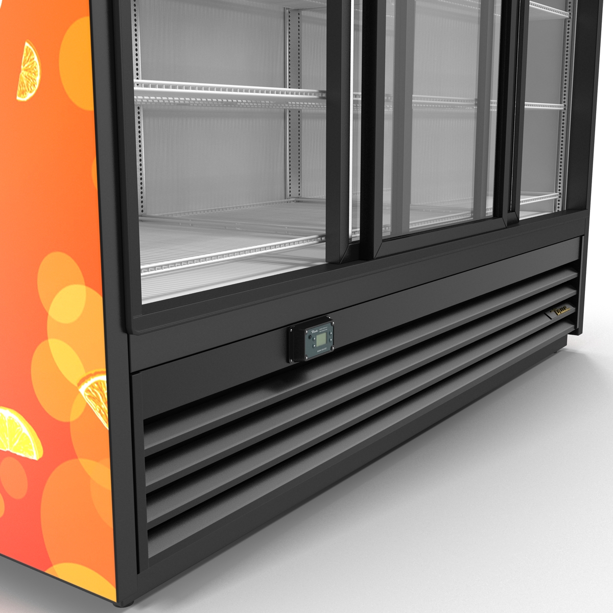 Fanta Three Door Display Refrigerator 3D