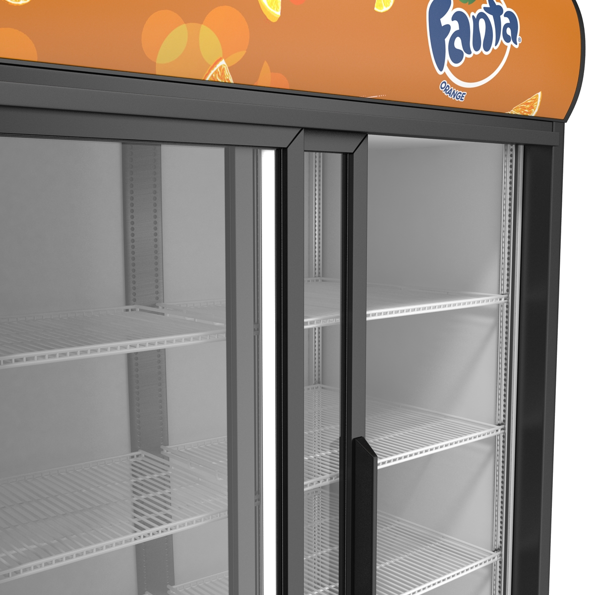 Fanta Three Door Display Refrigerator 3D