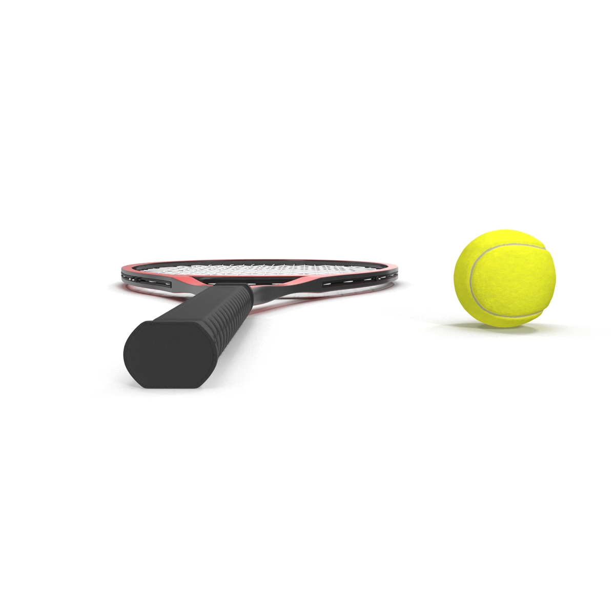 Tennis Racket and Ball 3D