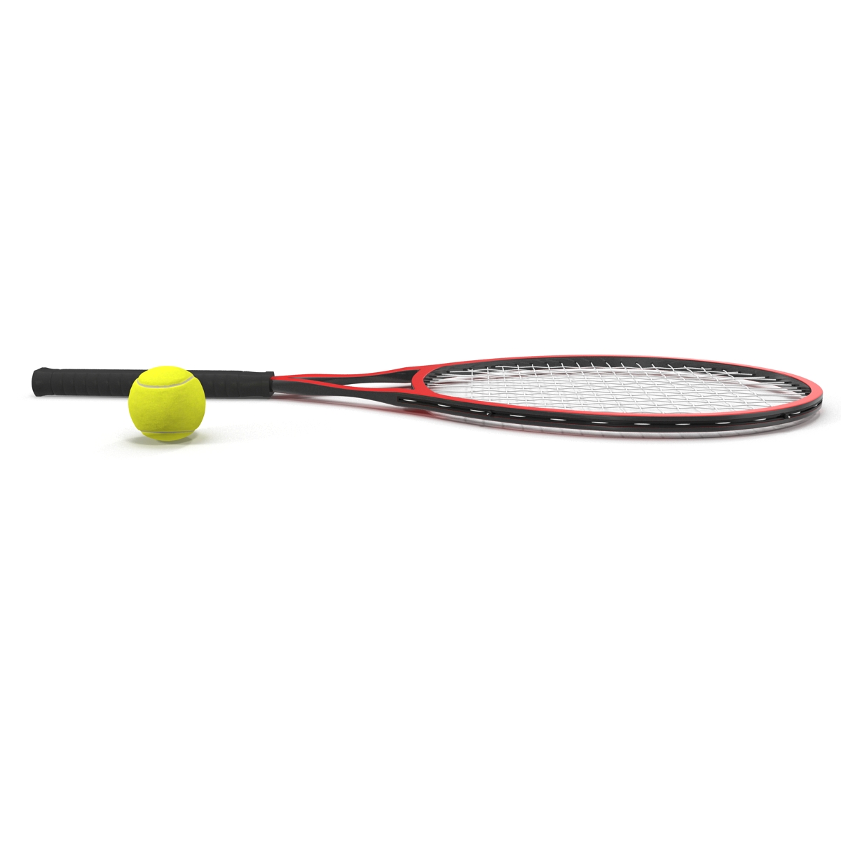 Tennis Racket and Ball 3D