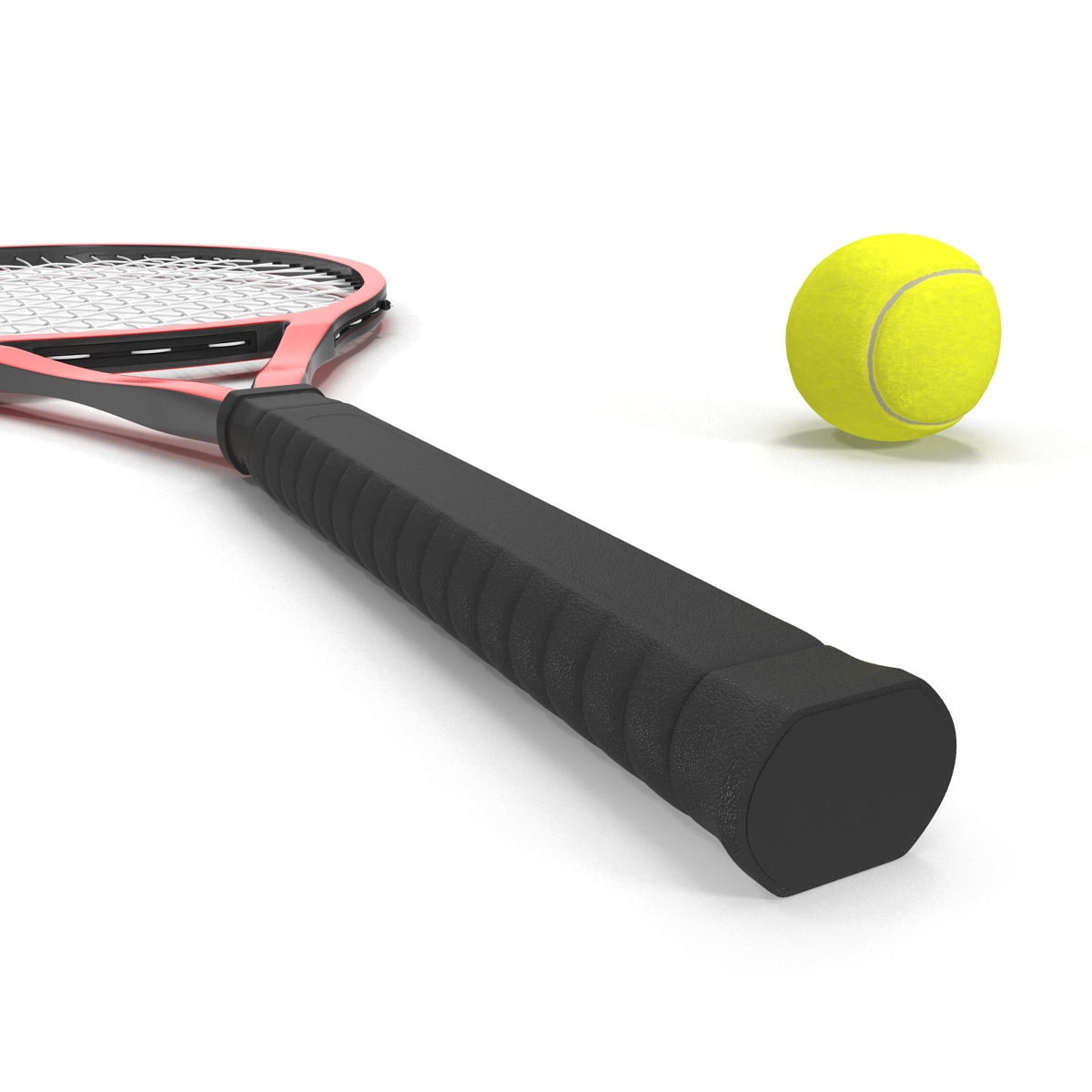 Tennis Racket and Ball 3D