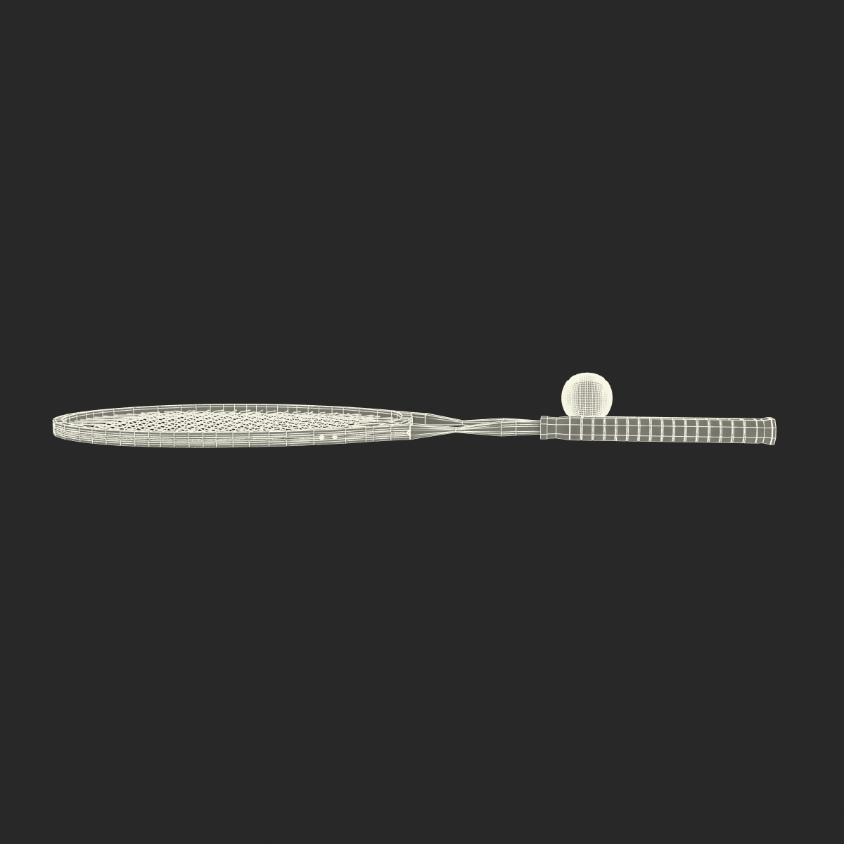 Tennis Racket and Ball 3D