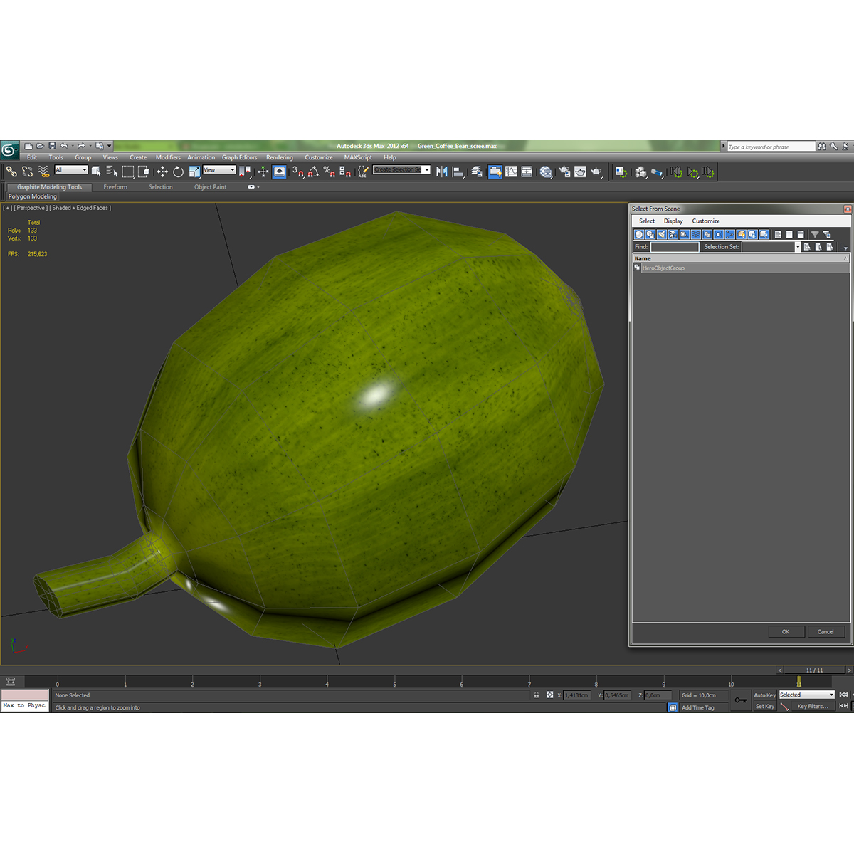 Green Coffee Bean 3D