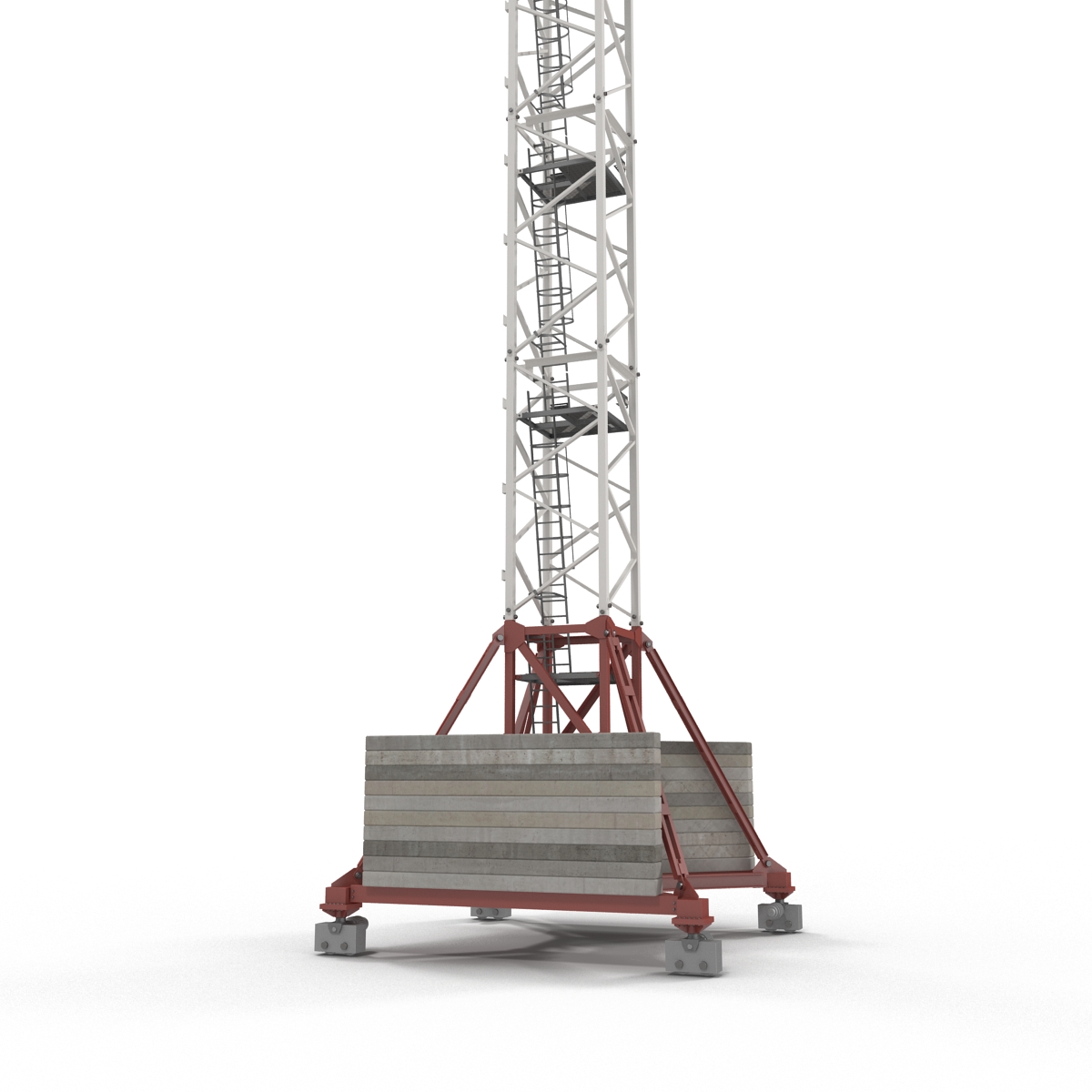 3D Tower Crane Rigged model