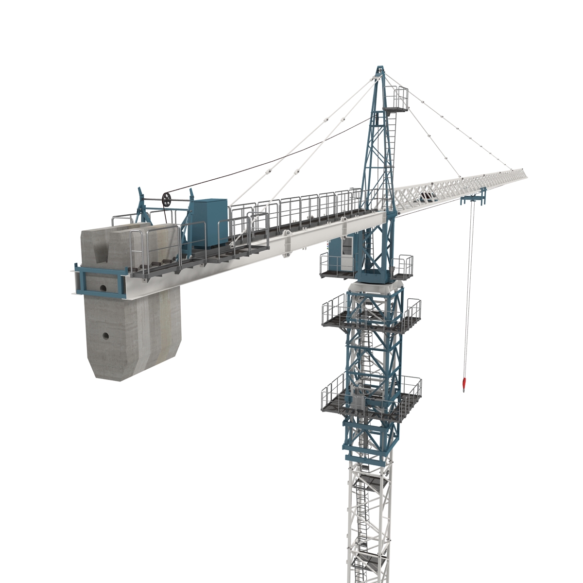 3D Tower Crane Rigged model