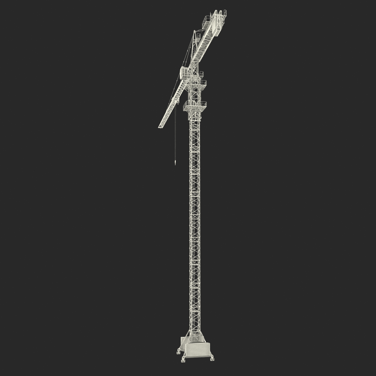 3D Tower Crane Rigged model