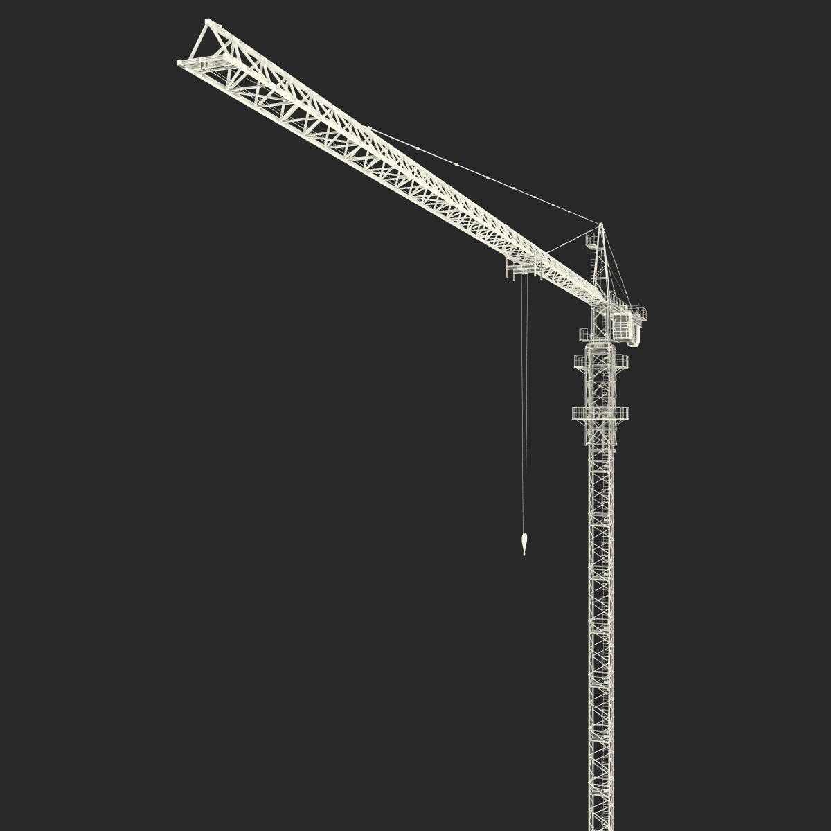 3D Tower Crane Rigged model