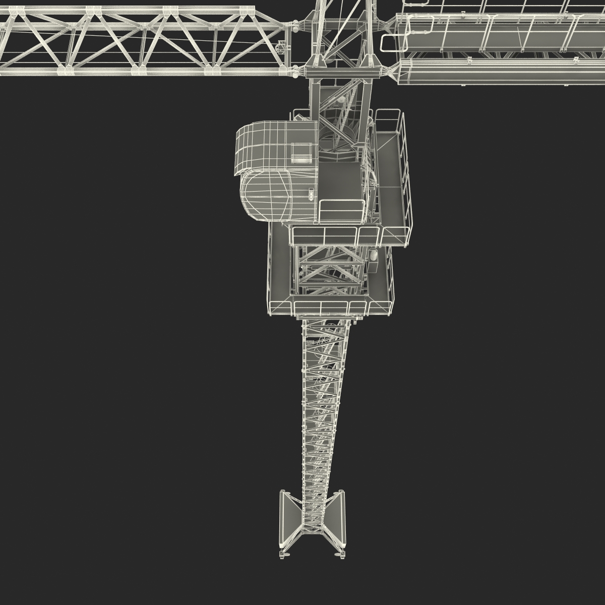 3D Tower Crane Rigged model