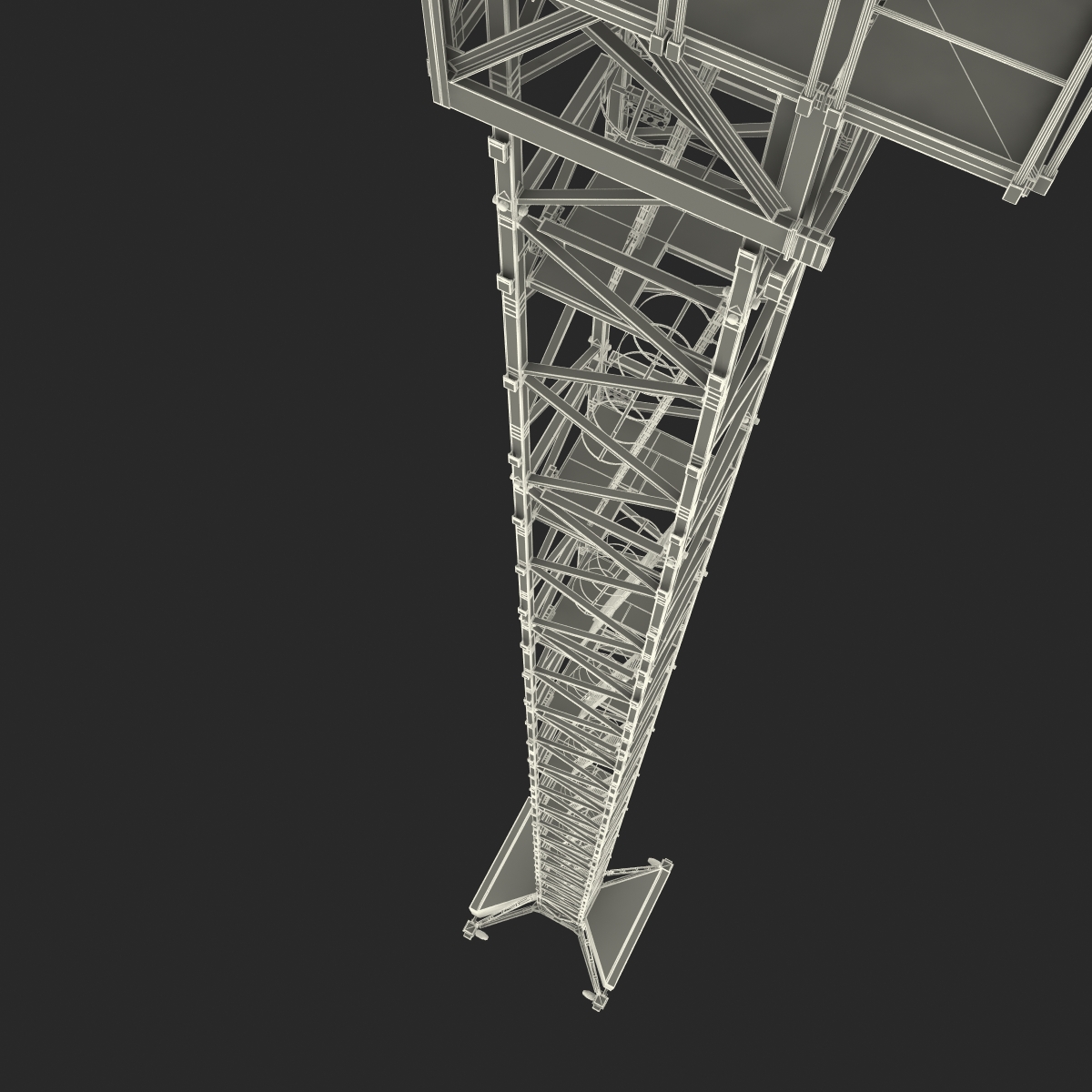 3D Tower Crane Rigged model