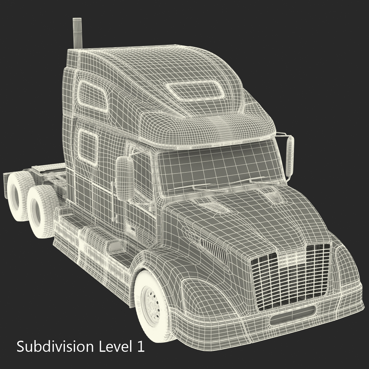 3D Semi Trailer Truck model