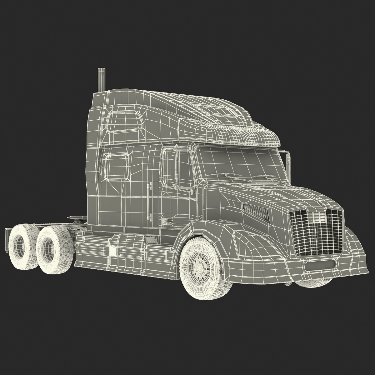 3D Semi Trailer Truck model