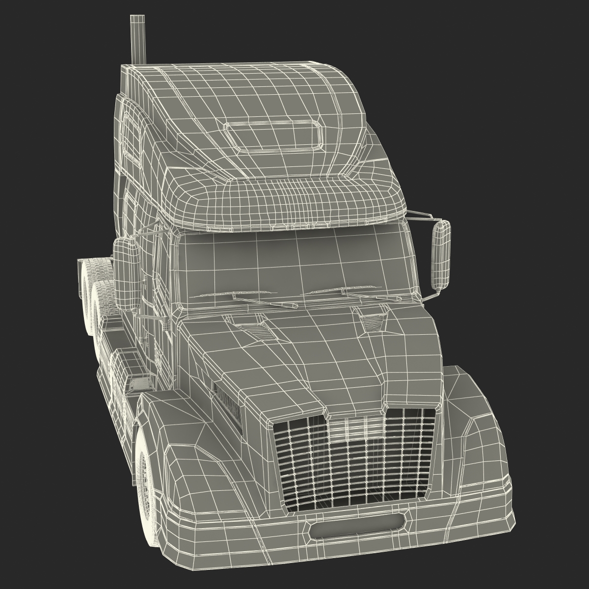 3D Semi Trailer Truck model