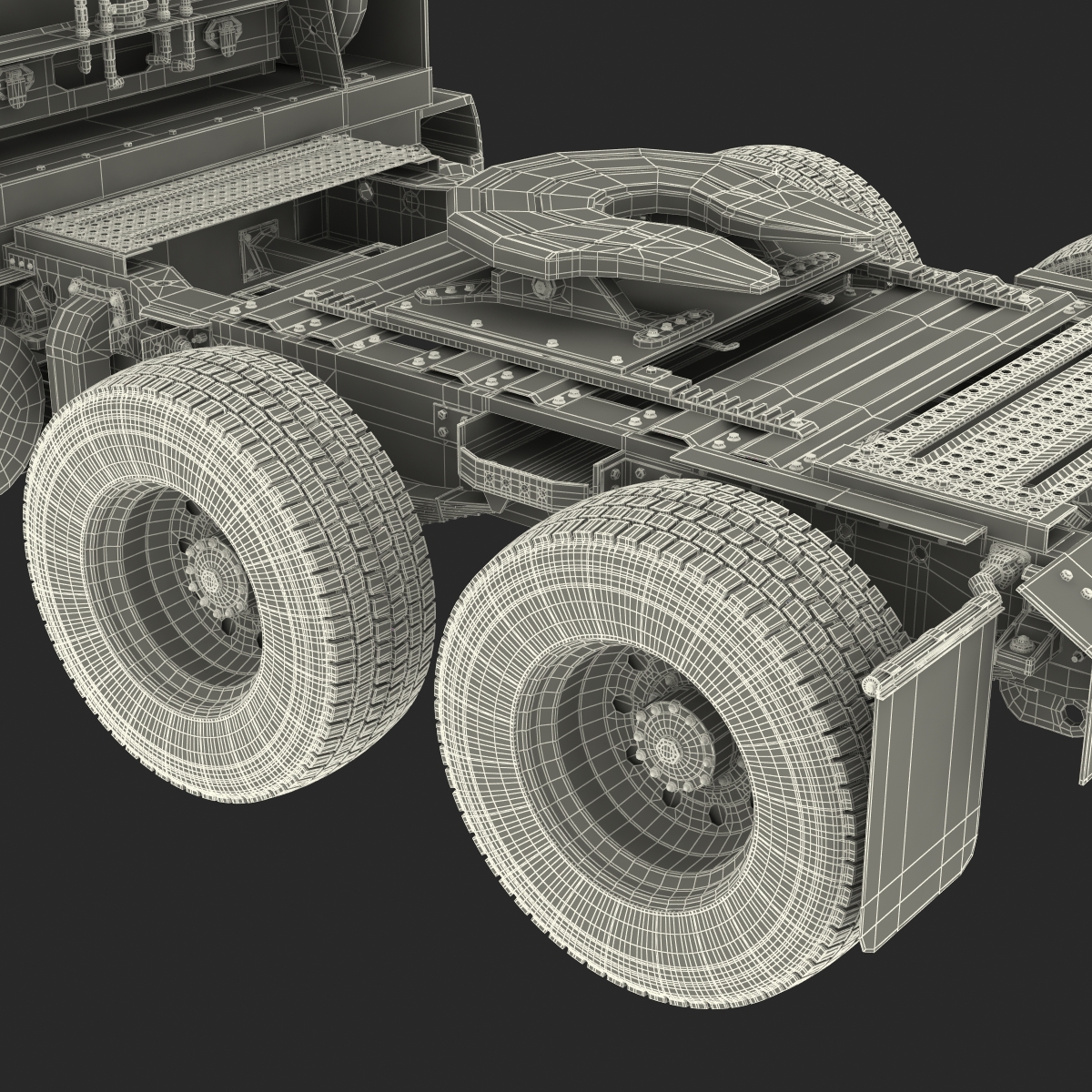 3D Semi Trailer Truck model