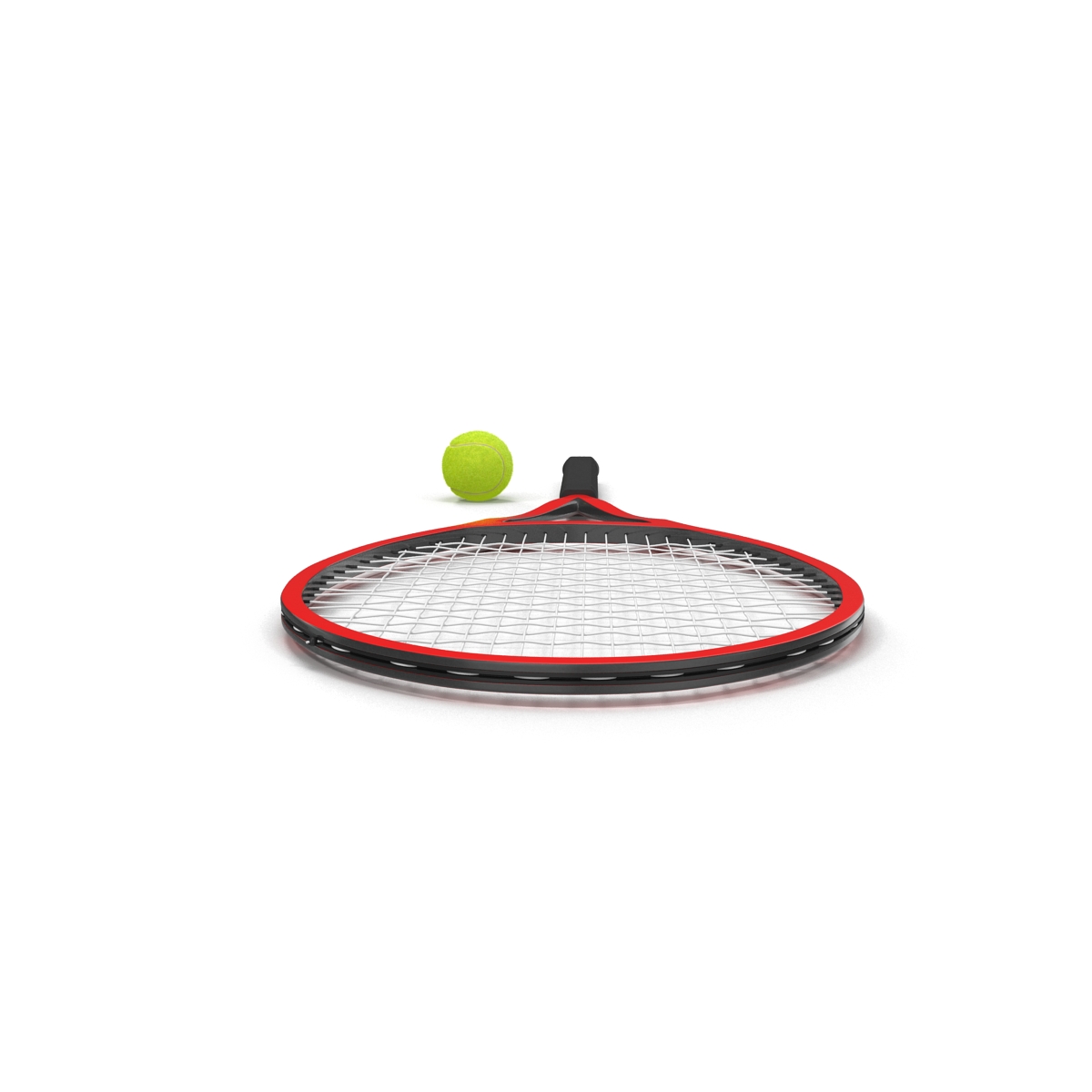 3D Tennis Racket and Ball with Fur