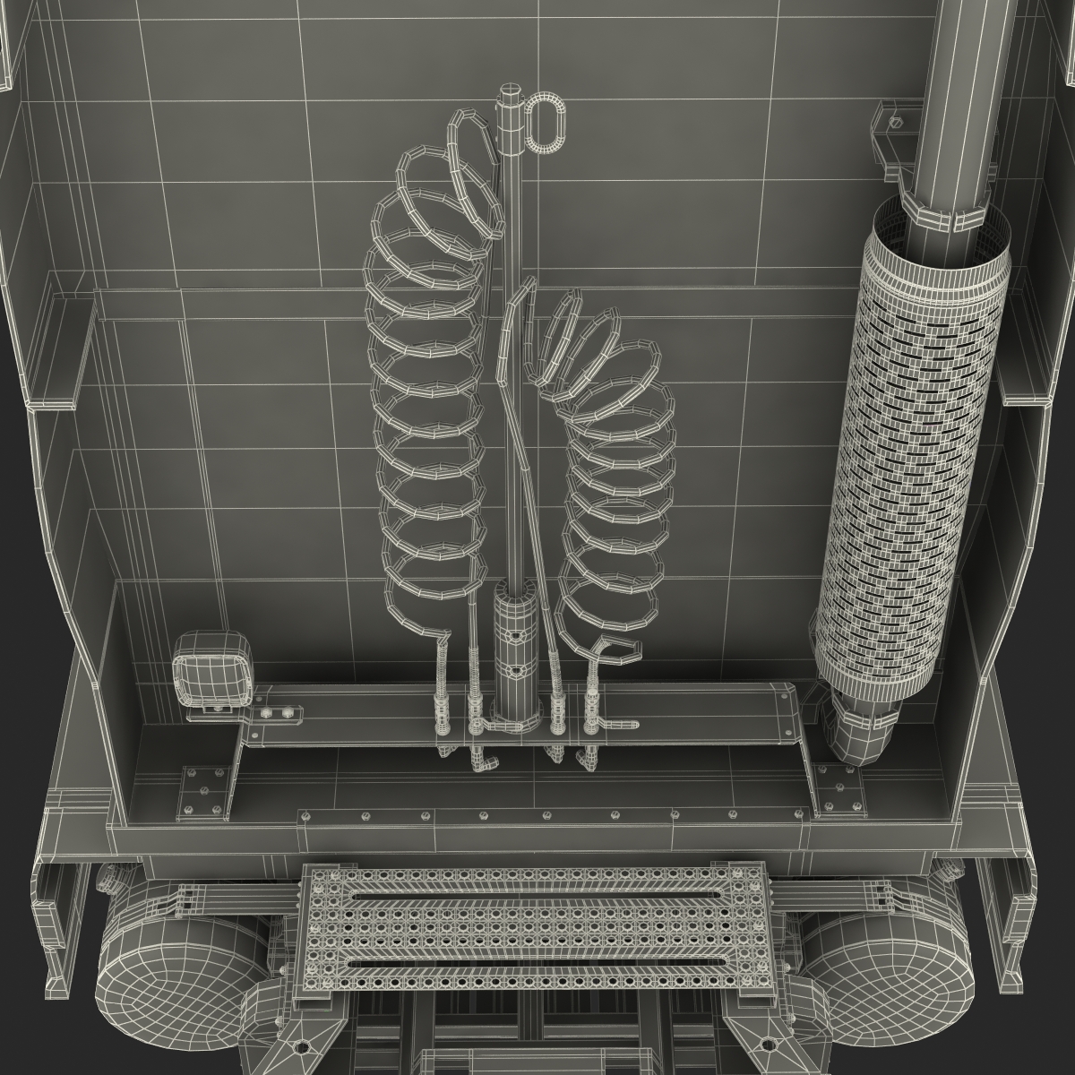 3D model Semi Trailer Truck Rigged