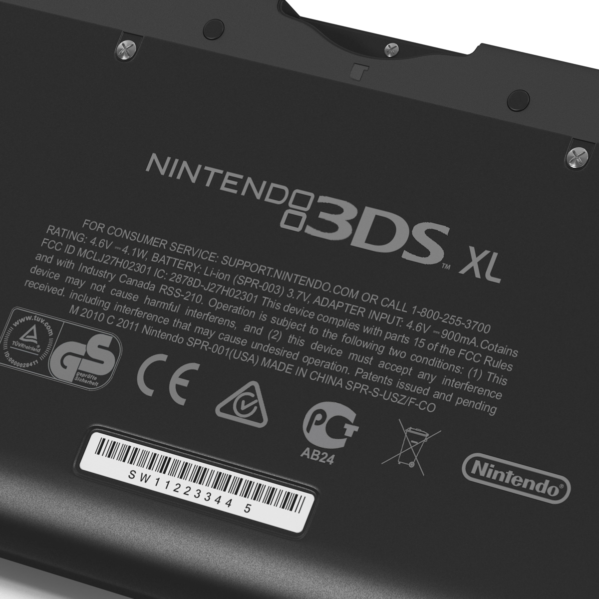 3D Nintendo 3DS XL Black