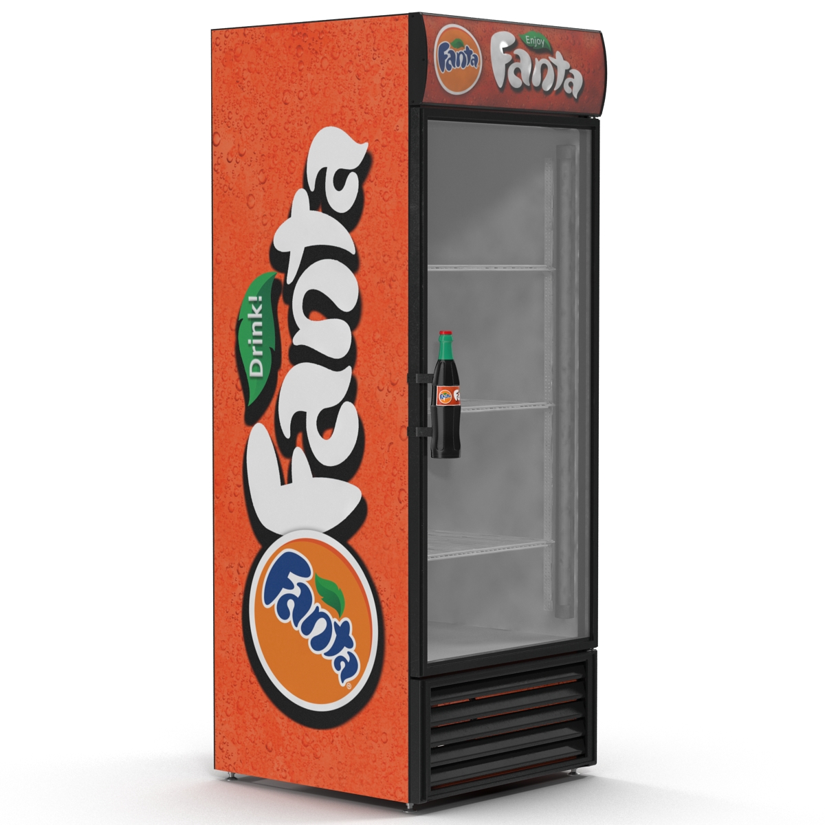 3D Refrigerator Fanta model