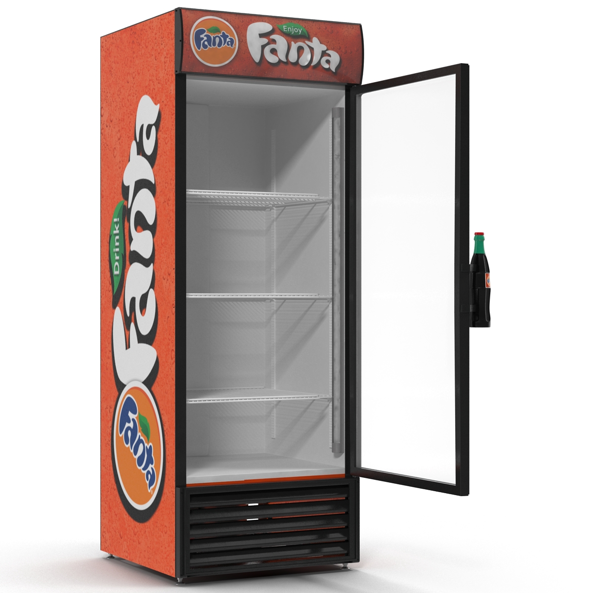 3D Refrigerator Fanta model