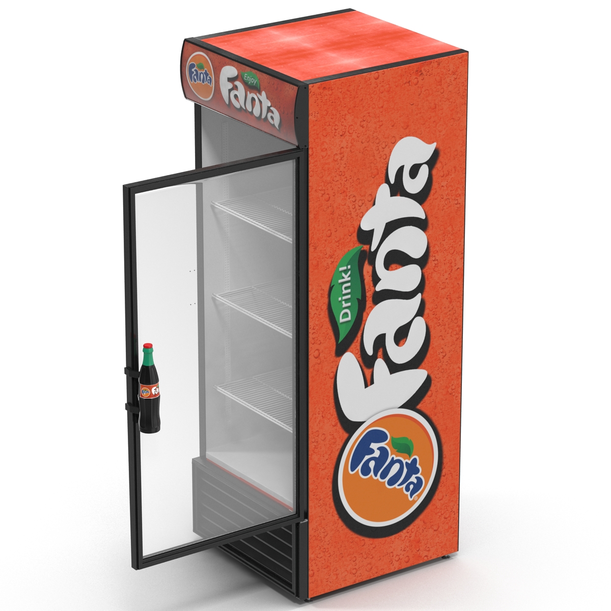 3D Refrigerator Fanta model