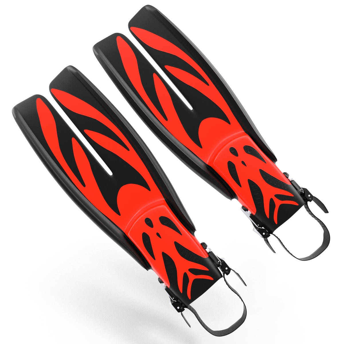 3D model Swim Fins 3 Red