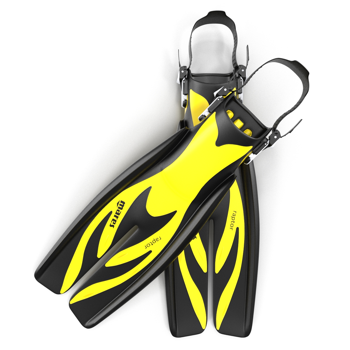 3D Swim Fins 3 Yellow model