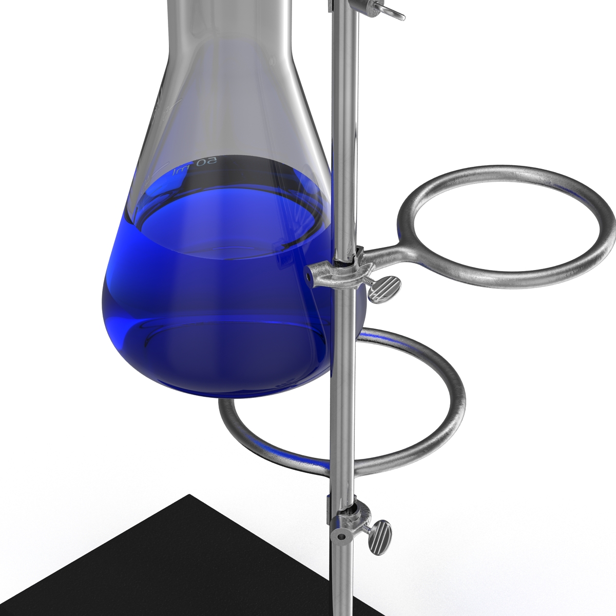 Ring Stand and 50 ml Erlenmeyer Flask 3D