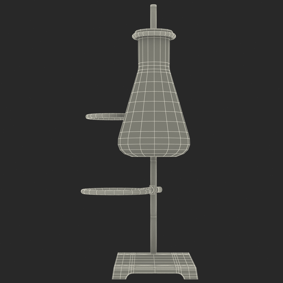 Ring Stand and 50 ml Erlenmeyer Flask 3D