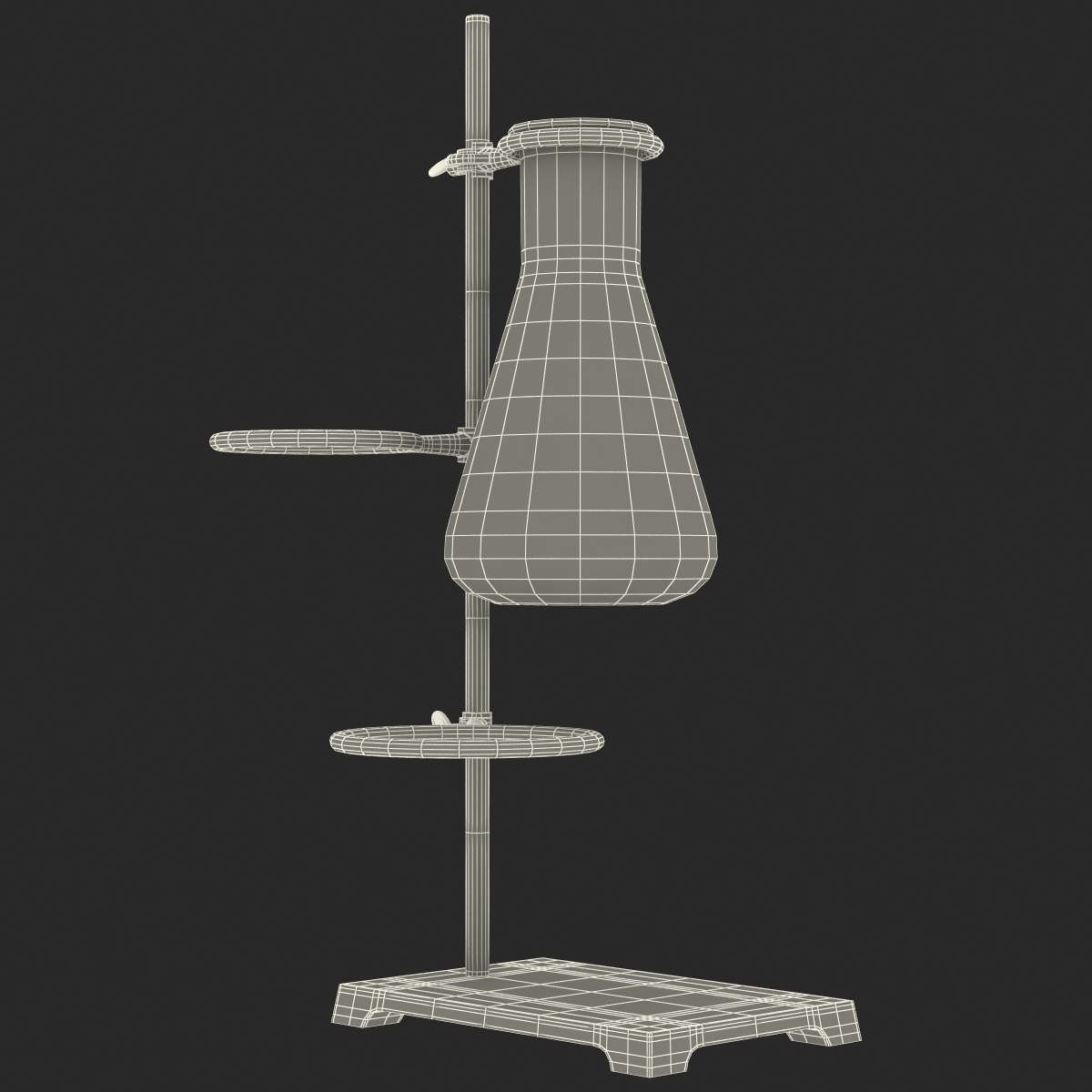 Ring Stand and 50 ml Erlenmeyer Flask 3D