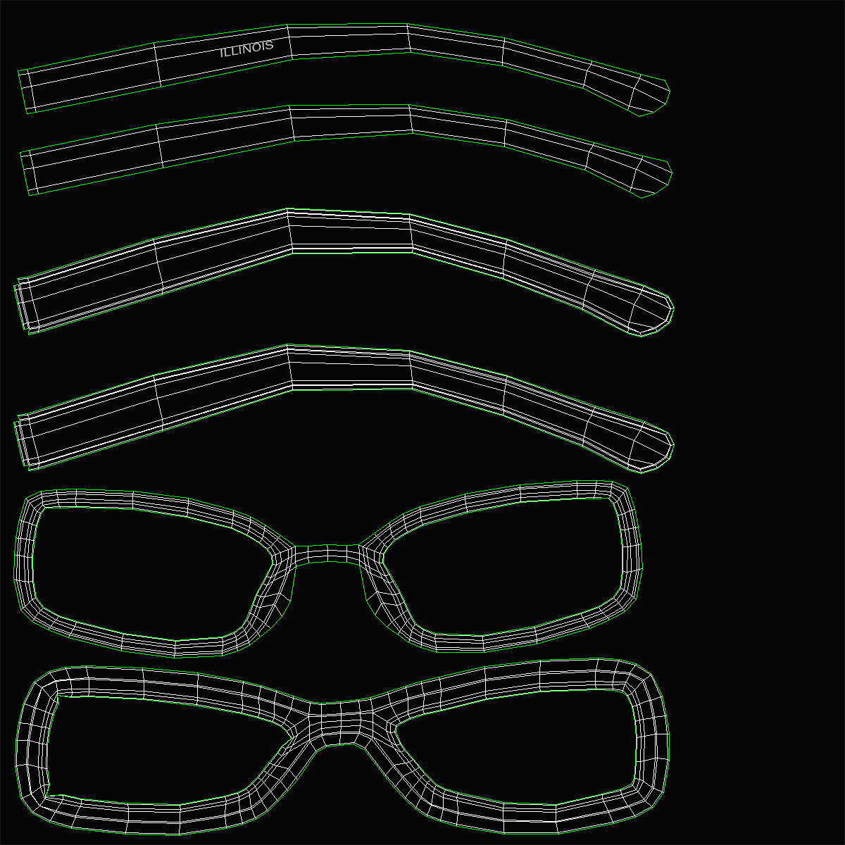 Glasses 5 3D model