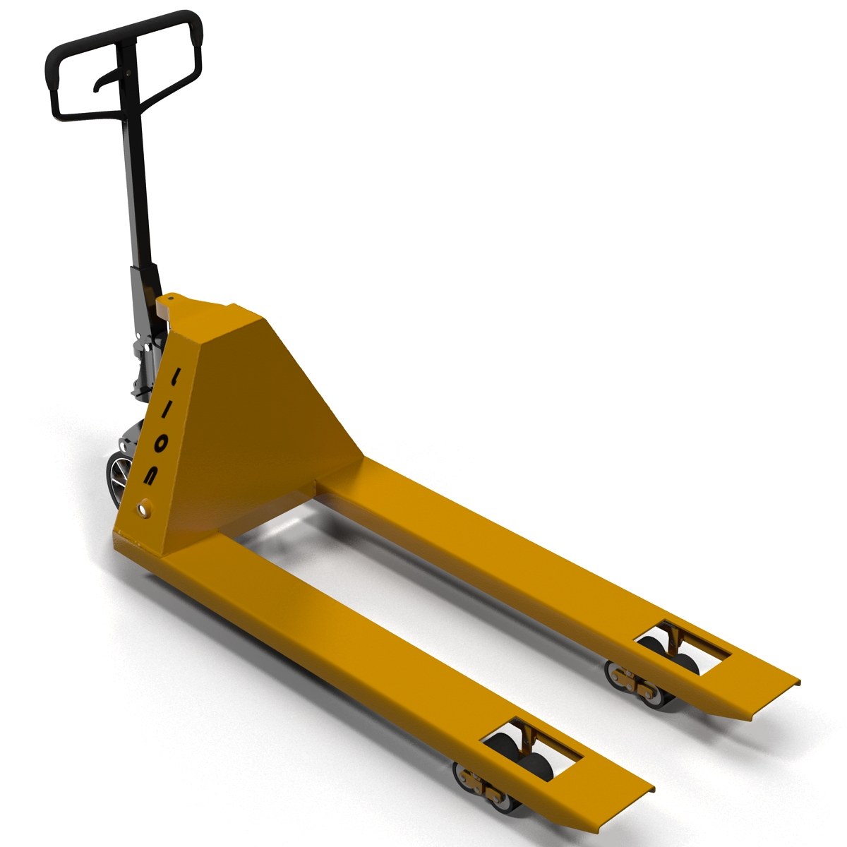 3D Pallet Jack Yellow model