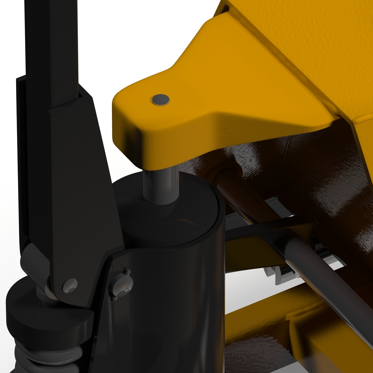 3D Pallet Jack Yellow model