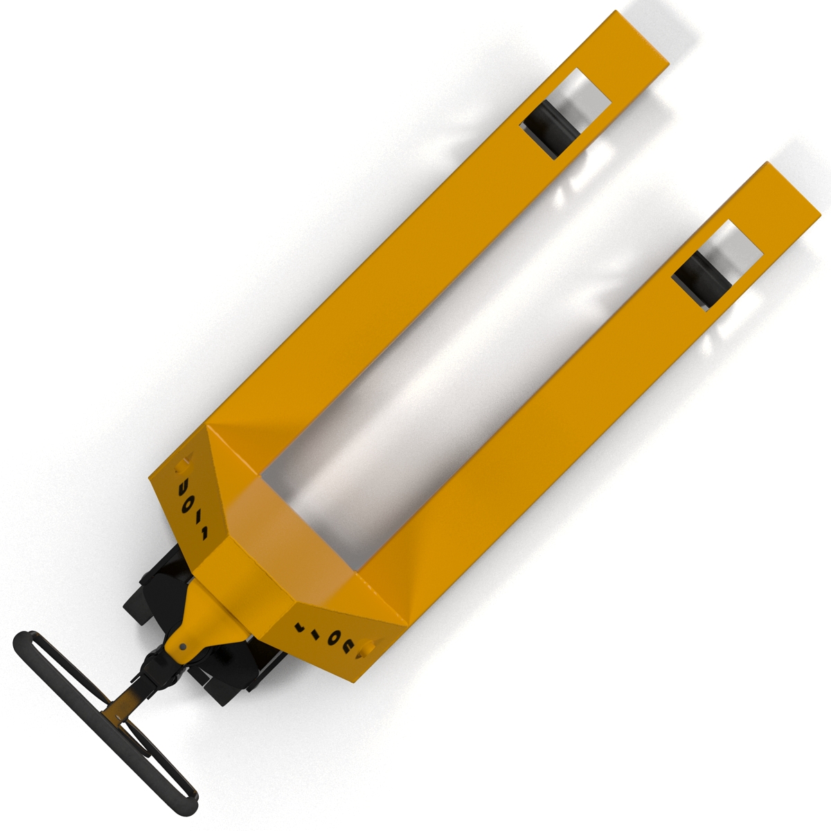 3D Pallet Jack Yellow model