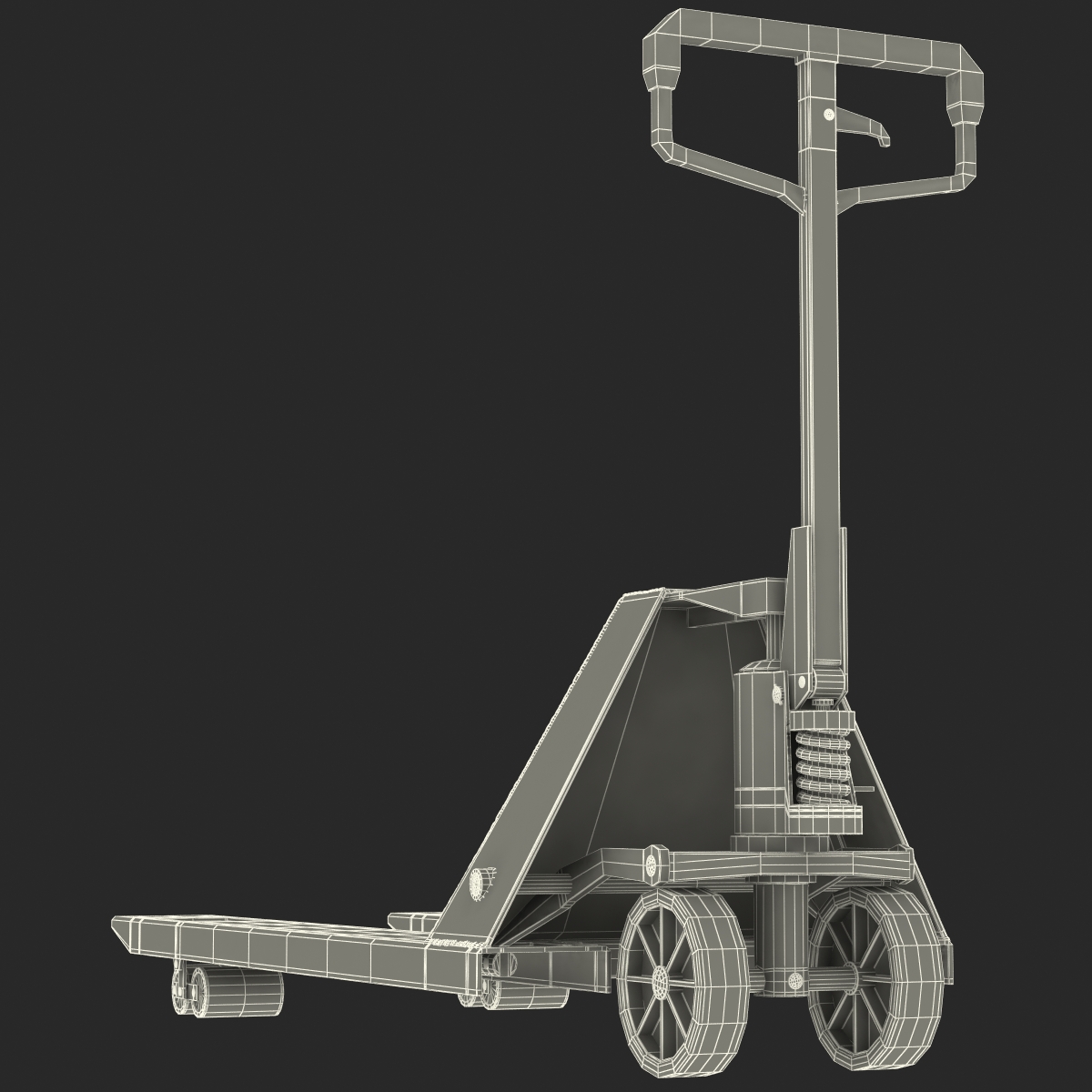 3D Pallet Jack Yellow model