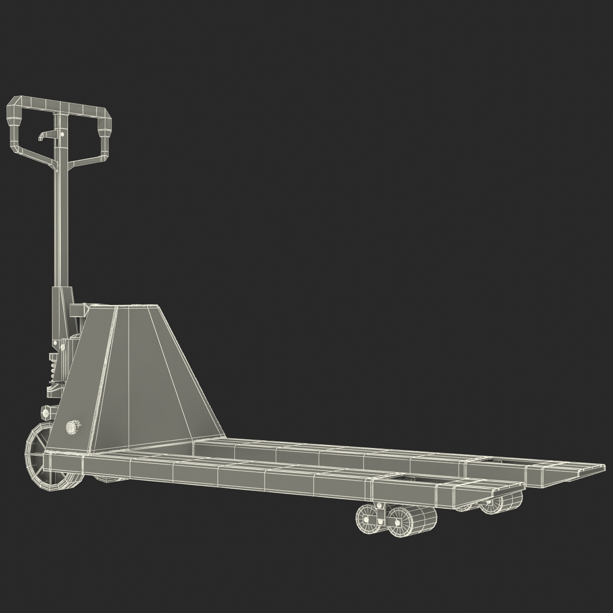 3D Pallet Jack Yellow model