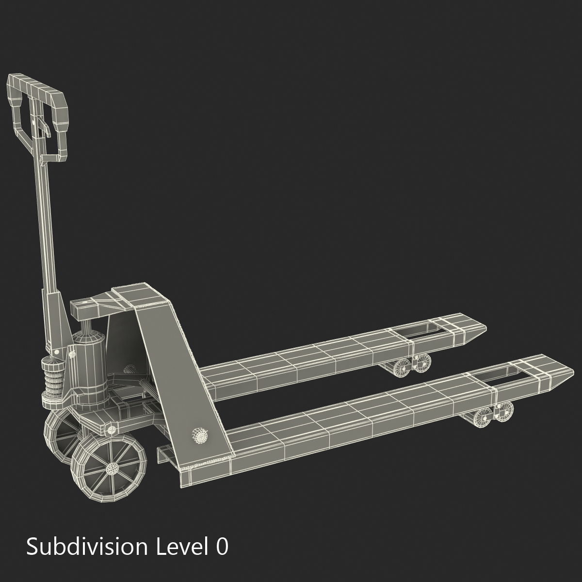 3D Pallet Jack Orange model