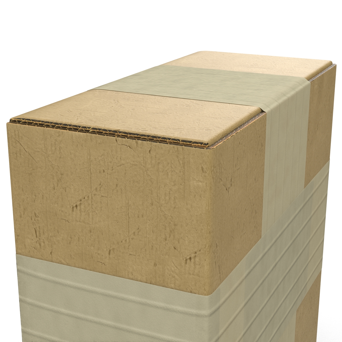 3D model Cardboard Box 4