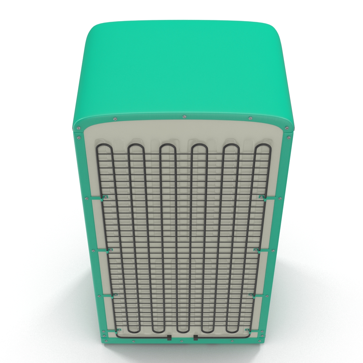 Retro Refrigerator Green 3D model