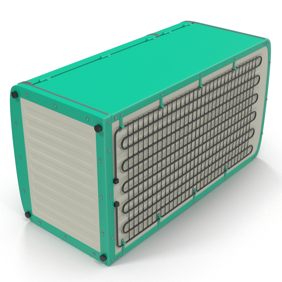 Retro Refrigerator Green 3D model