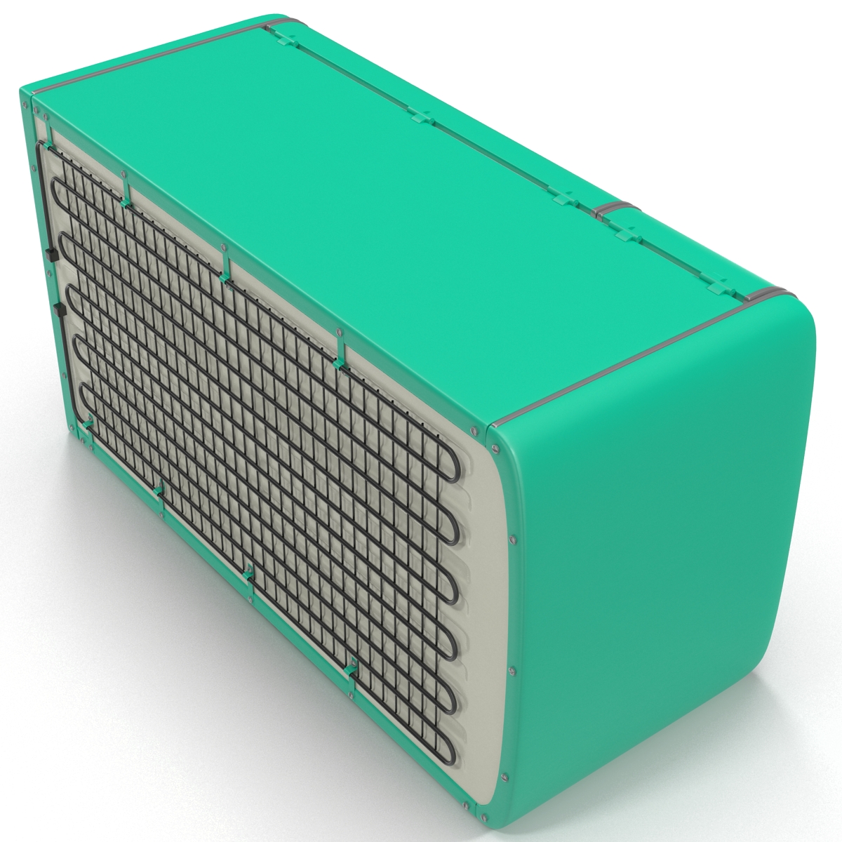 Retro Refrigerator Green 3D model