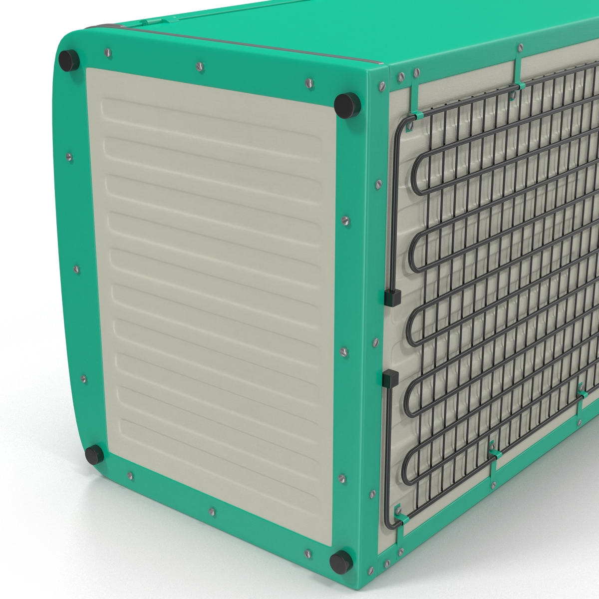 Retro Refrigerator Green 3D model