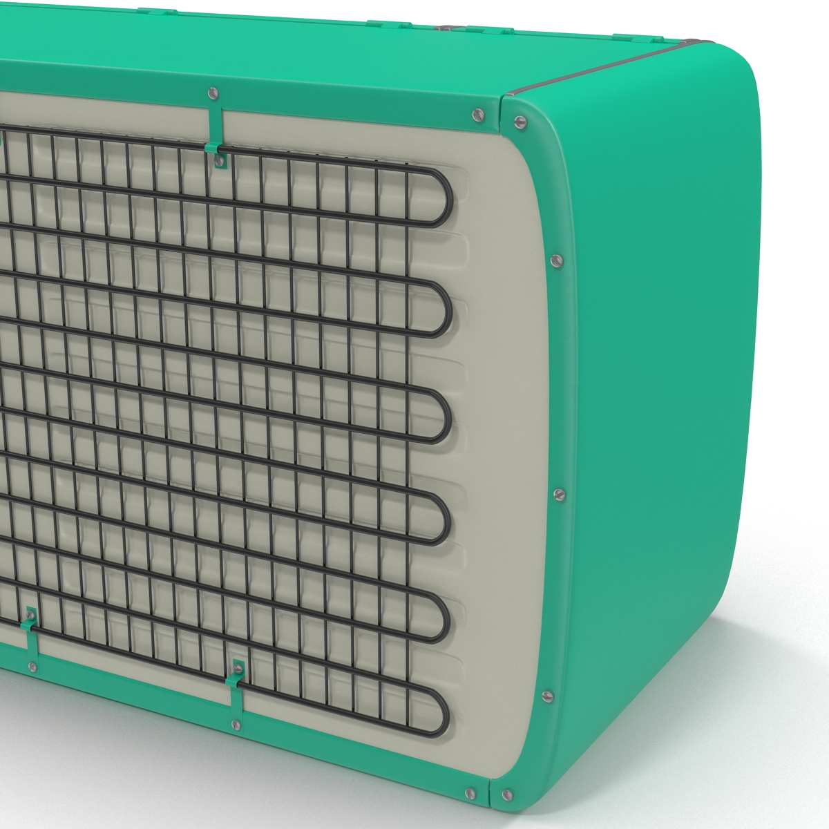 Retro Refrigerator Green 3D model