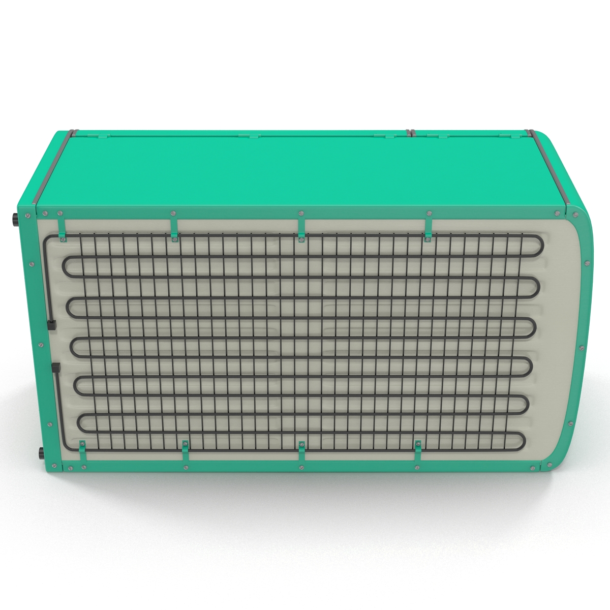 Retro Refrigerator Green 3D model