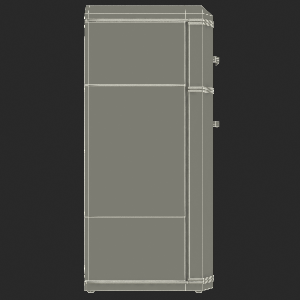 Retro Refrigerator Green 3D model